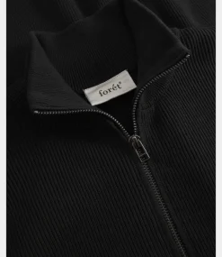 Foret Delta rib half zip black F4840-BLACK