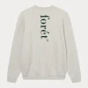 Foret ocean sweatshirt snow melange/green F4416-SNOW
