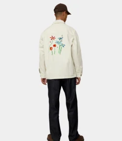 Foret Rowan embroidery canvas overshirt cloud F4824-CLOUD