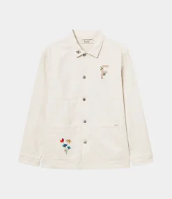 Foret Rowan embroidery canvas overshirt cloud F4824-CLOUD