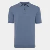 Genti Polo button s/s blue K2046-1260-014