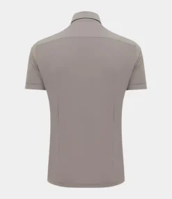 Genti Smoky skin fit polo s/s brown S2063-1130-042