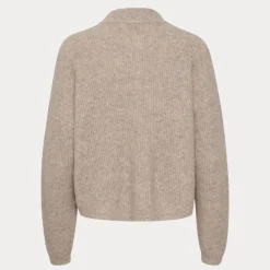 Gestuz AlphaGZ short cardigan warm sand melange 10905931-1512141