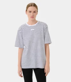 Gestuz amurilly striped tee white black 10909343-106159