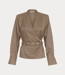 Gestuz Gestuz CaciaGZ blouse Dark timberwolf melange 10909755-106856