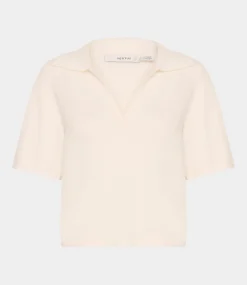 Gestuz GZalpha ss polo pullover Ivory 10910035-102336