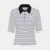 Gestuz Gzdrew polo stripe bright white black 10910729-108594