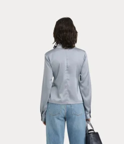 Gestuz HarperGZ LS blouse Grey blue 10909751-105098