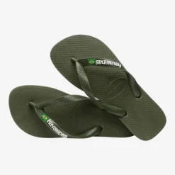 Havaianas Brasil logo green olive green olive 4110850-5983