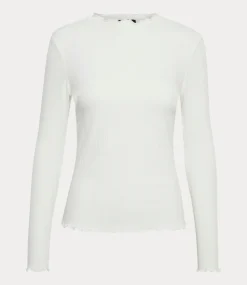 Karen By Simonsen Candacekb ls tee egret 10103316-110103