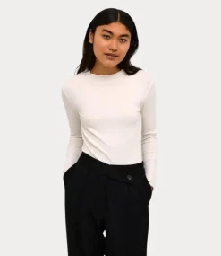 Karen By Simonsen Candacekb ls tee egret 10103316-110103