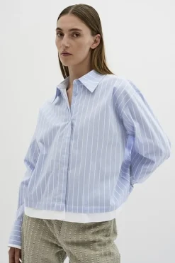 Karen By Simonsen kbtessa shirt light blue stripe