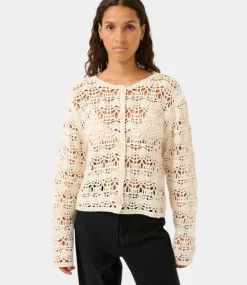 Karen By Simonsen Kbvegalisa cardigan egret 10105510-110103