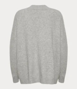 Karen By Simonsen Nora knit cardigan frost gray melange 10103292-1700001