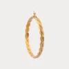 Label Kiki Twisted braid hoop hold KSH1691-GOLD