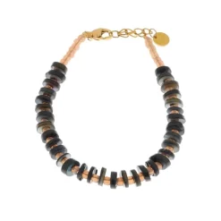 Label Kiki Black shell bracelet gold