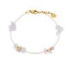 Label Kiki Blue lace agates bracelet gold - KSA971-GOLD