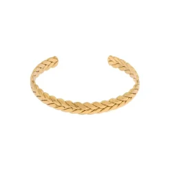 Label Kiki Braided bangle bracelet gold
