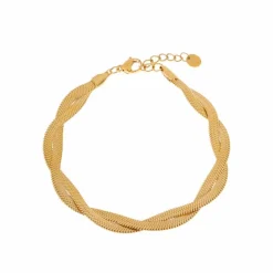Label Kiki Braided snake bracelet gold