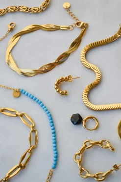 Label Kiki Braided snake bracelet gold