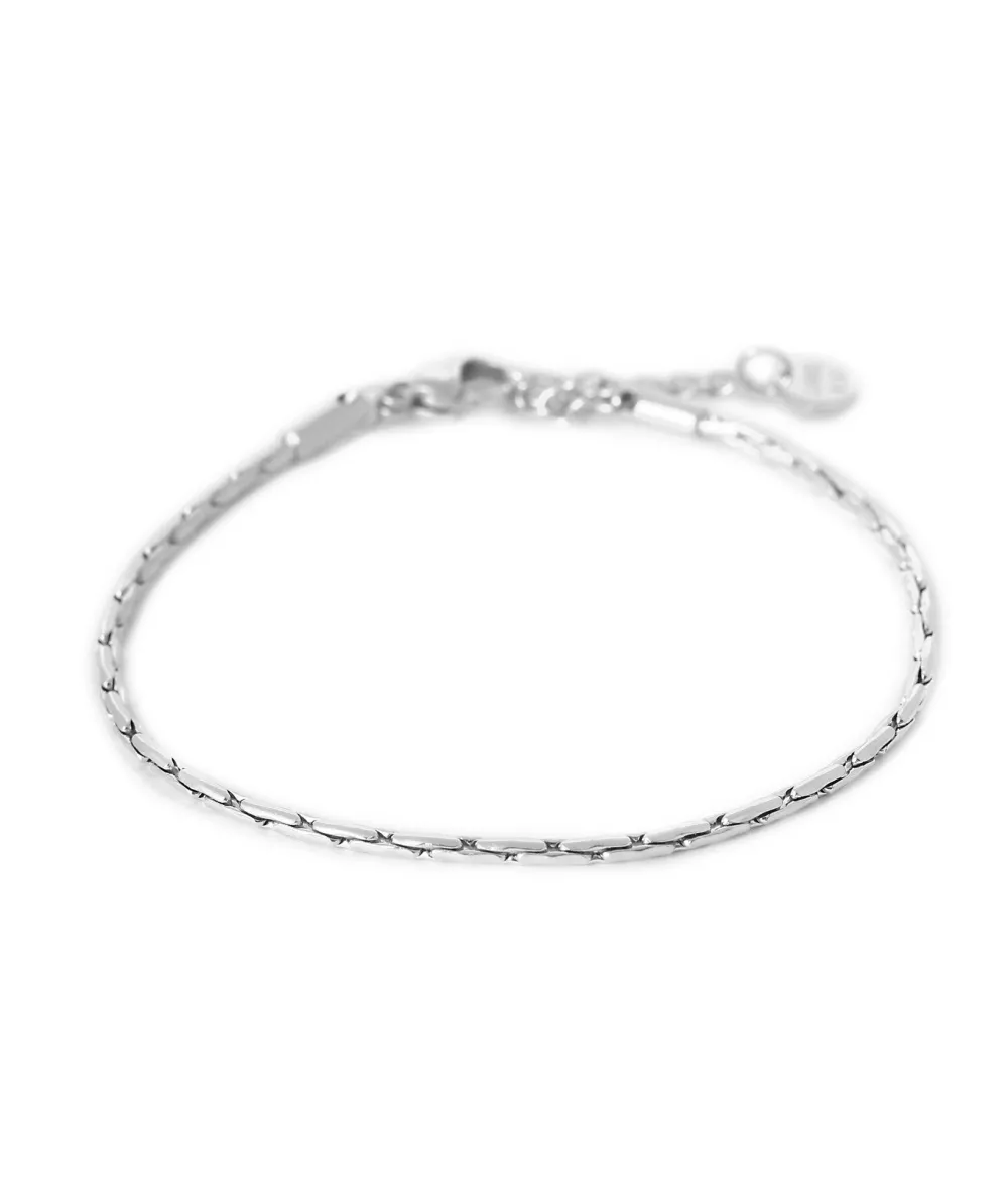 Label Kiki Brickwork Bracelet Silver - KSA582-Silver