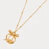Label Kiki Cherry bow necklace gold KSK1861-GOLD