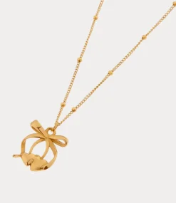 Label Kiki Cherry bow necklace gold KSK1861-GOLD