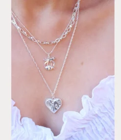 Label Kiki Cherry bow necklace silver KSK1862-SILVER