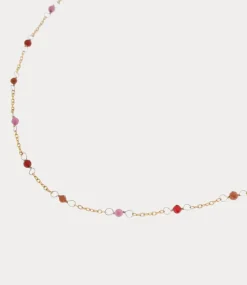 Label Kiki Dottie ruby necklace gold KSK1691-GOLD