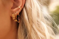 Label Kiki Double dots hoop gold