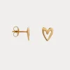 Label Kiki Drawn heart gold KZ1031-GOLD