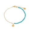Label Kiki Half half turquoise bracelet gold