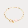 Label Kiki Hold on pink heart bracelet gold KSA2701-GOLD