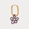 Label Kiki Label Kiki Flower beads purple hoop gold KSH2491-GOLD