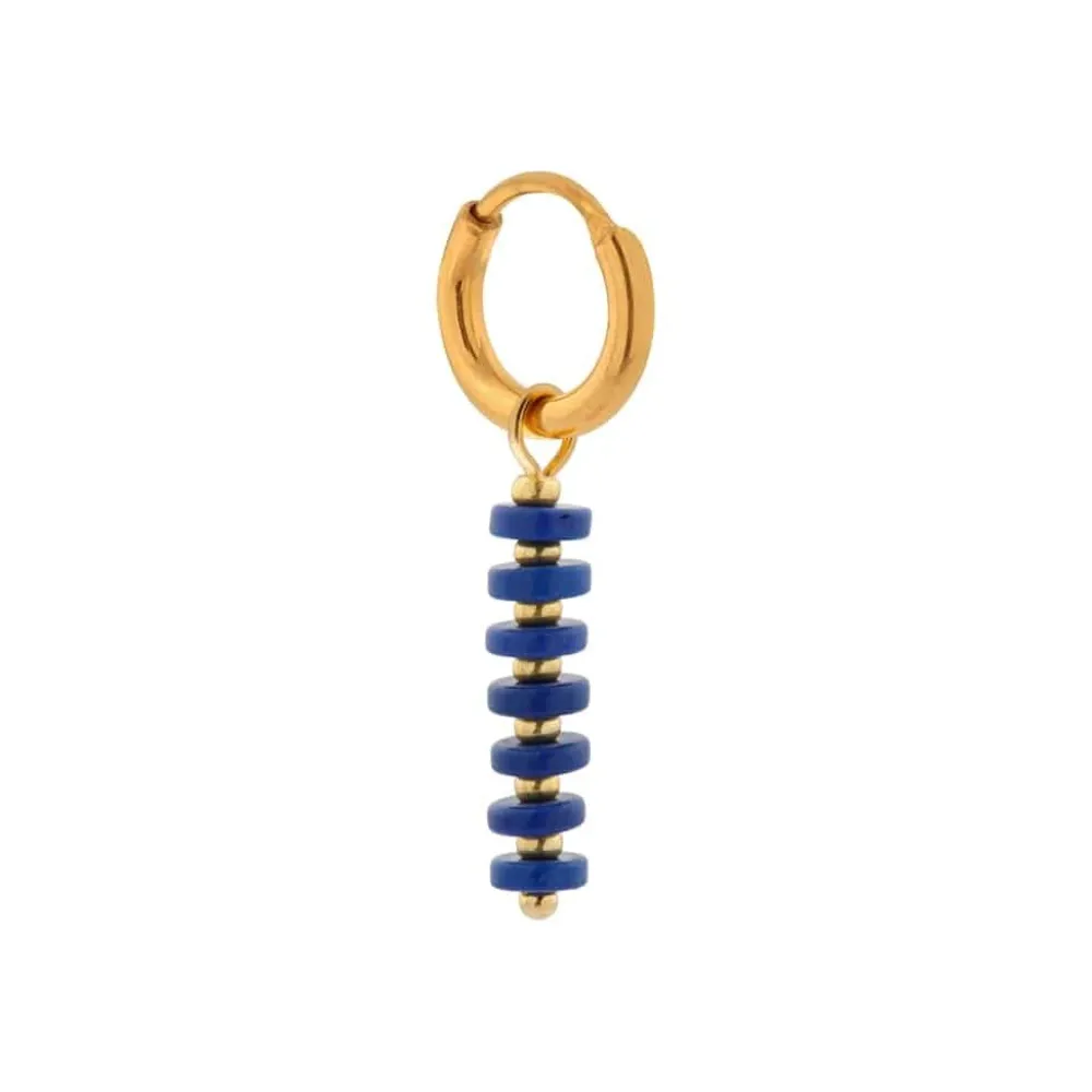 Label Kiki Label Kiki Royal blue hoop gold KSH1521-GOLD