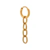 Label Kiki Label Kiki Single twisted chain hoop gold KSH611-GOLD