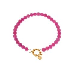 Label Kiki Magenta beads bracelet gold