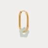 Label Kiki Oval mint hoop gold KSH2891-GOLD