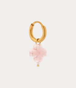 Label Kiki Pink clover hoop gold KSH2781-GOLD