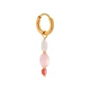Label Kiki Pink drop hoop gold KSH1311-gold