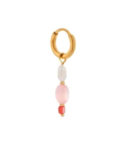 Label Kiki Pink drop hoop gold KSH1311-gold