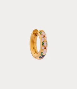 Label Kiki Pink flower hoop gold KSH2911-GOLD