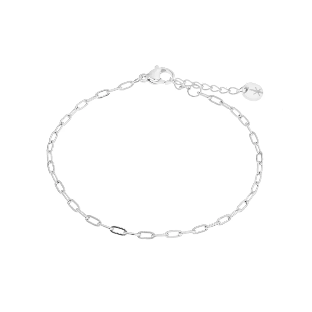 Label Kiki Plain chain bracelet silver - KSA862-SILVER