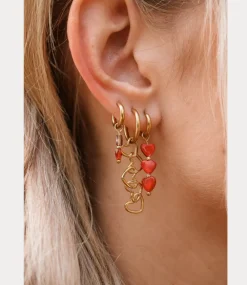 Label Kiki Queen of hearts hoop gold KSH2271-GOLD