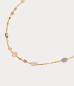 Label Kiki Rose blossom necklace gold KSK1681-GOLD