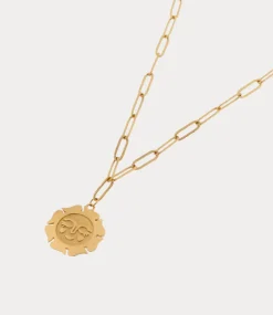 Label Kiki Smiling sun necklace gold KSK1841-GOLD