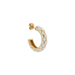 Label Kiki White cross hoop gold KSH2021-GOLD