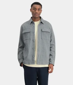 Law of the Sea Cloud check shirt denim blue 10048-306