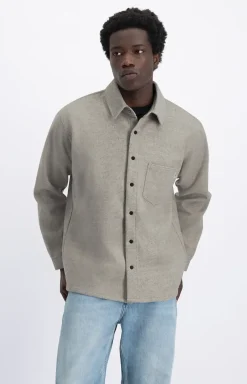 Law of the Sea Preston shirt grey melange 2443054-GREY MELANGE