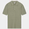 Law of the Sea Vague knitted polo vetiver 10059-405